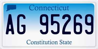 CT license plate AG95269