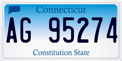 CT license plate AG95274