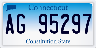 CT license plate AG95297