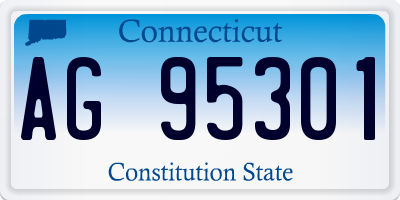 CT license plate AG95301
