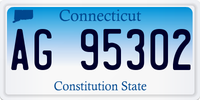 CT license plate AG95302