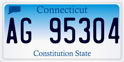 CT license plate AG95304