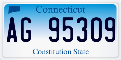 CT license plate AG95309