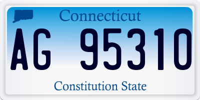 CT license plate AG95310