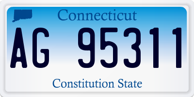 CT license plate AG95311