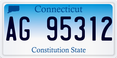 CT license plate AG95312