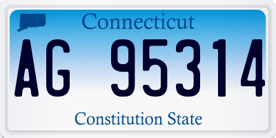 CT license plate AG95314