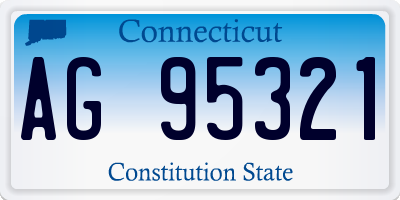 CT license plate AG95321