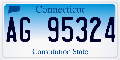 CT license plate AG95324