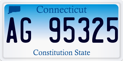 CT license plate AG95325