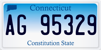 CT license plate AG95329
