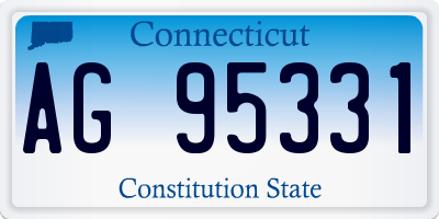CT license plate AG95331
