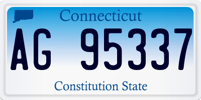 CT license plate AG95337
