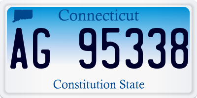 CT license plate AG95338