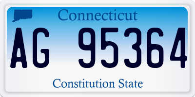 CT license plate AG95364