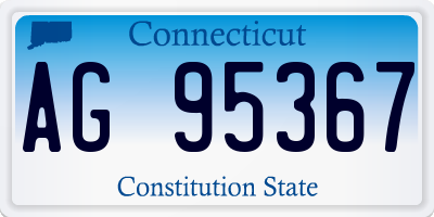 CT license plate AG95367