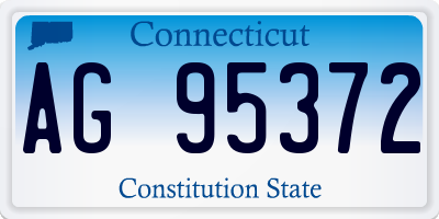 CT license plate AG95372