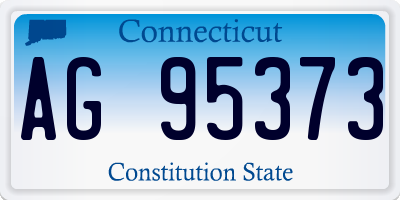 CT license plate AG95373