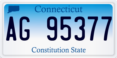 CT license plate AG95377