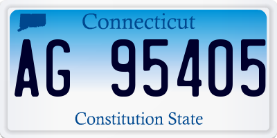 CT license plate AG95405