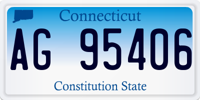 CT license plate AG95406