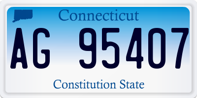 CT license plate AG95407