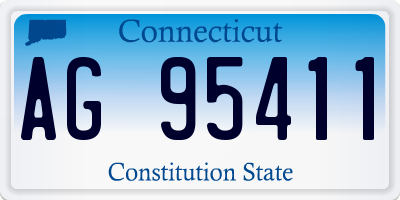 CT license plate AG95411