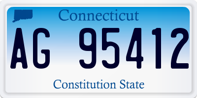 CT license plate AG95412