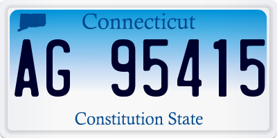 CT license plate AG95415