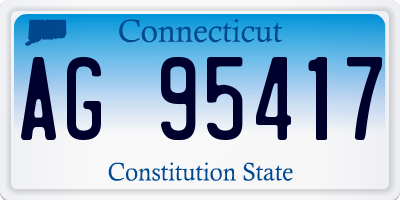 CT license plate AG95417