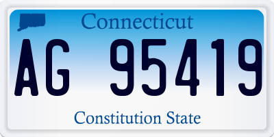 CT license plate AG95419