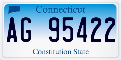 CT license plate AG95422