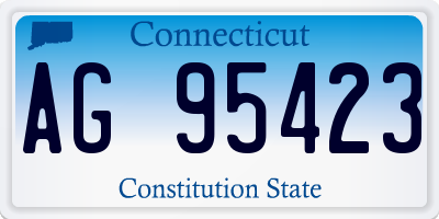 CT license plate AG95423