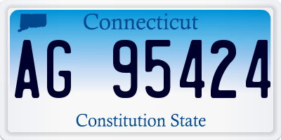 CT license plate AG95424
