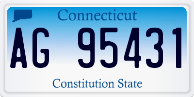CT license plate AG95431