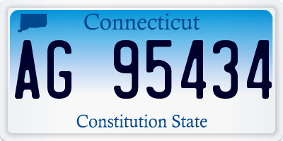 CT license plate AG95434