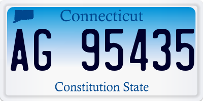 CT license plate AG95435