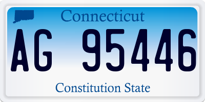 CT license plate AG95446