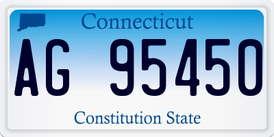 CT license plate AG95450