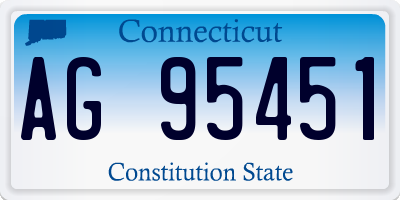 CT license plate AG95451