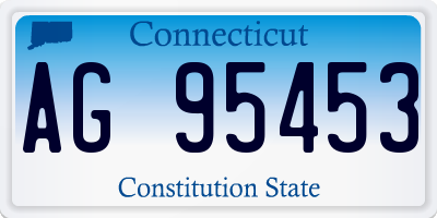 CT license plate AG95453