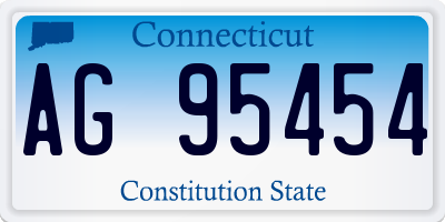 CT license plate AG95454