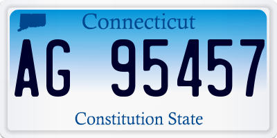 CT license plate AG95457