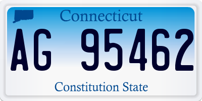 CT license plate AG95462