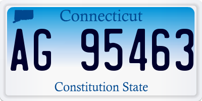 CT license plate AG95463