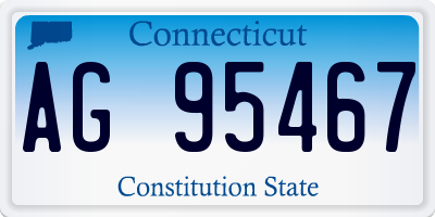 CT license plate AG95467