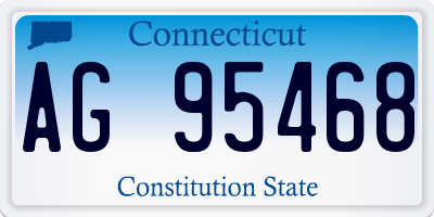 CT license plate AG95468