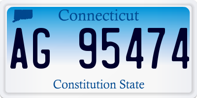 CT license plate AG95474