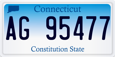 CT license plate AG95477