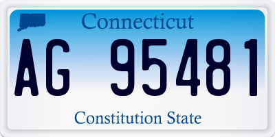 CT license plate AG95481